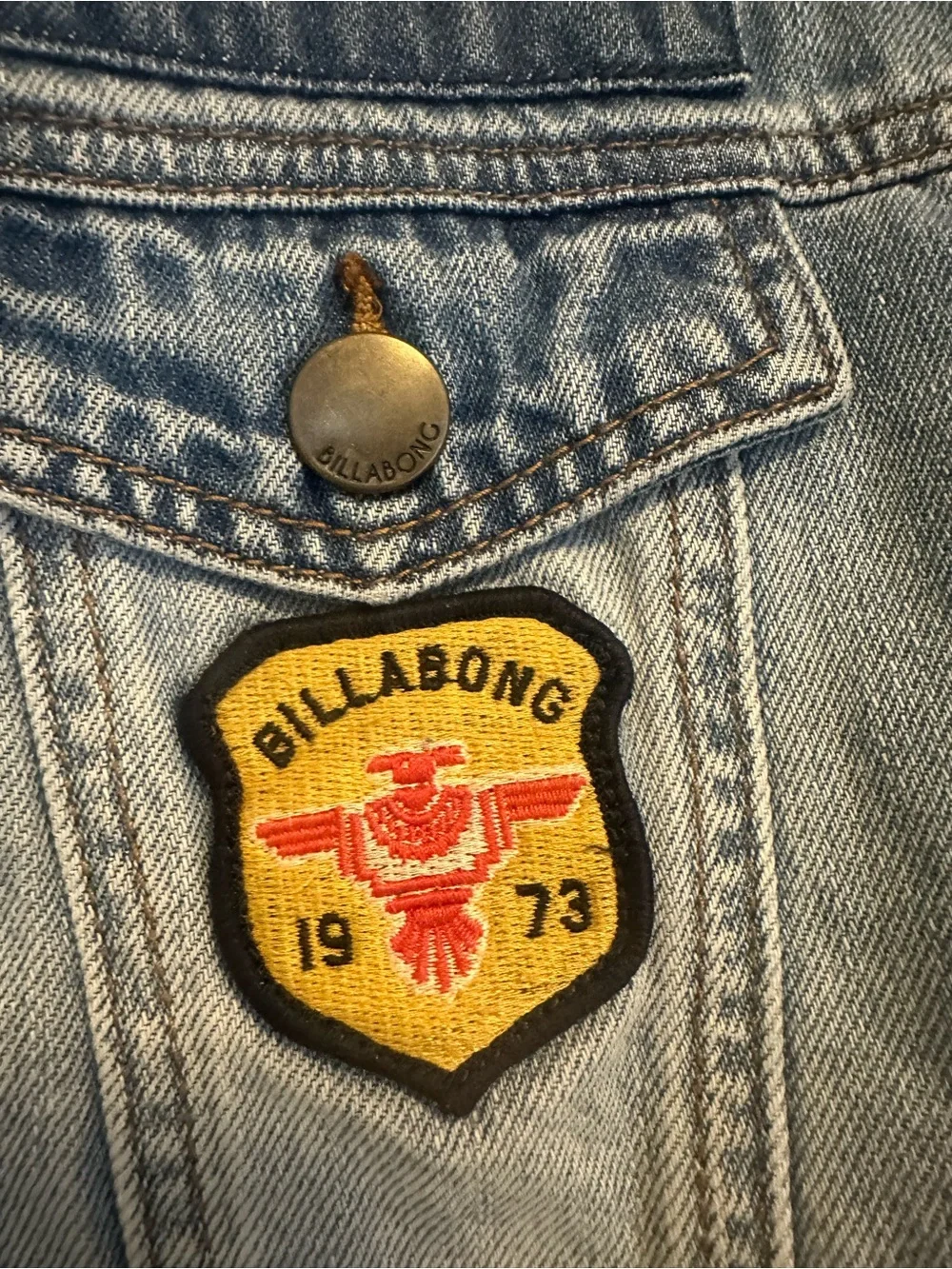 Light Blue Sherpa-Lined Denim Jacket for Kids - (Brand: Billabong)